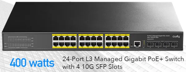CUDY Cudy GS5024S4 24-Port Layer 3 Managed Gigabit Switch with 4 10G SFP Slots Slika 6