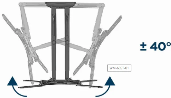 GEMBIRD WM-60ST-01 Gembird TV nosac okretanje/tilt 32-60 VESA max.40x40cm, max 36kg, drzac Slika 4