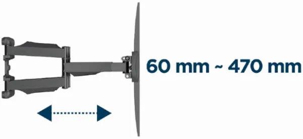 GEMBIRD WM-58ST-01 Gembird rotate/tilt VESA max. 40x40cm 32-58 max.36kg Slika 4