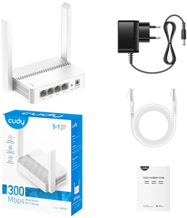 CUDY Cudy SET WR300 N300 Wi-Fi Router + M1300 1-pack AC1200 MESH Slika 7