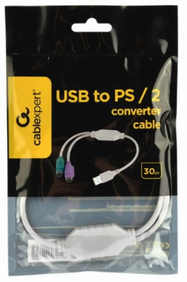 GEMBIRD UAPS12 Gembird USB USB to 2 ports PS/2 adapter 30cm kabl, White Slika 4