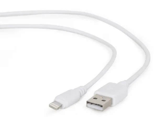 GEMBIRD CC-USB2-AMLM-W-1M Gembird USB 2.0 A-plug to 8-pin usb Apple iphone cable 1M White Slika 2