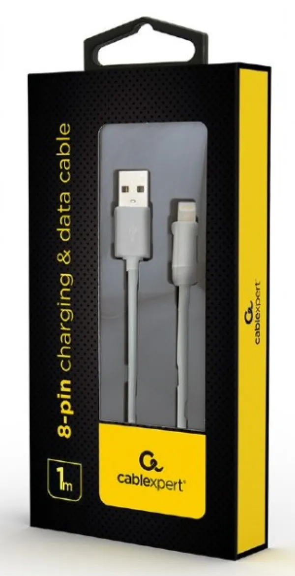 GEMBIRD CC-USB2-AMLM-W-1M Gembird USB 2.0 A-plug to 8-pin usb Apple iphone cable 1M White Slika 1
