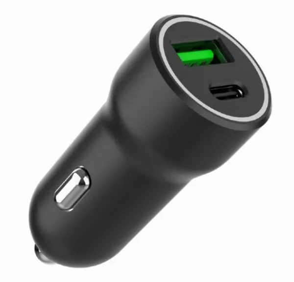 GEMBIRD TA-UC-A2PDQC20-CAR-01 Gembird 2-port USB car fast charger, Type-C PD, 20 W, black Slika 4