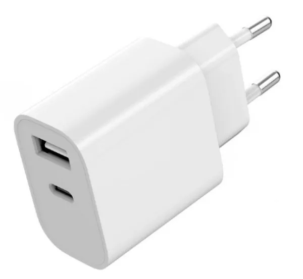 GEMBIRD TA-UC-2AC12-01 Gembird USB punjac, 2-port USB-A+ USB-C, 2.4 A, white Slika 5