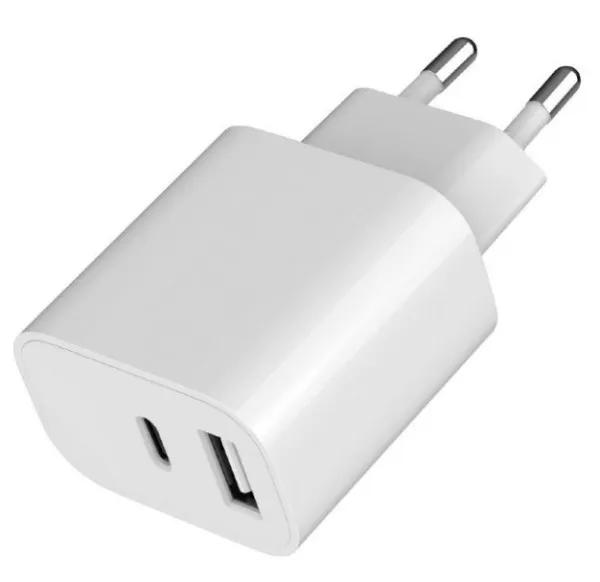 GEMBIRD TA-UC-2AC12-01 Gembird USB punjac, 2-port USB-A+ USB-C, 2.4 A, white Slika 4