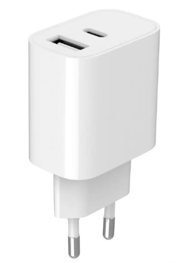 GEMBIRD TA-UC-2AC12-01 Gembird USB punjac, 2-port USB-A+ USB-C, 2.4 A, white Slika 9