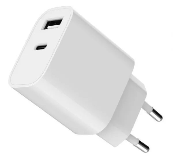 GEMBIRD TA-UC-2AC12-01 Gembird USB punjac, 2-port USB-A+ USB-C, 2.4 A, white Slika 8