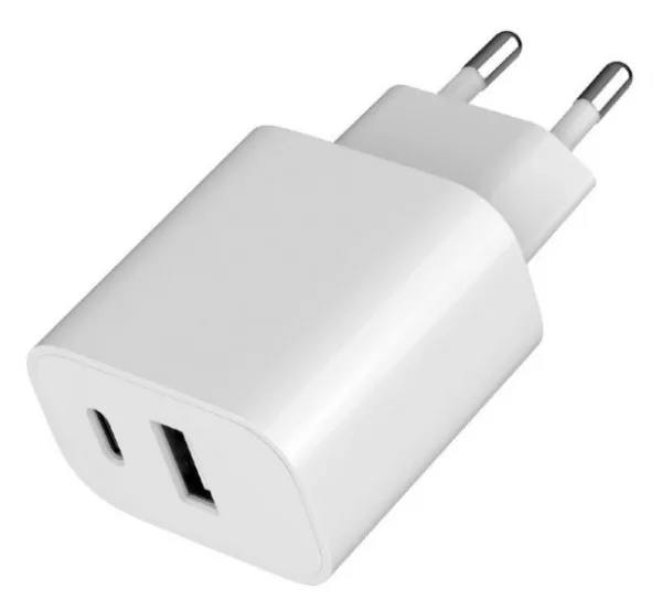 GEMBIRD TA-UC-2AC12-01 Gembird USB punjac, 2-port USB-A+ USB-C, 2.4 A, white Slika 6