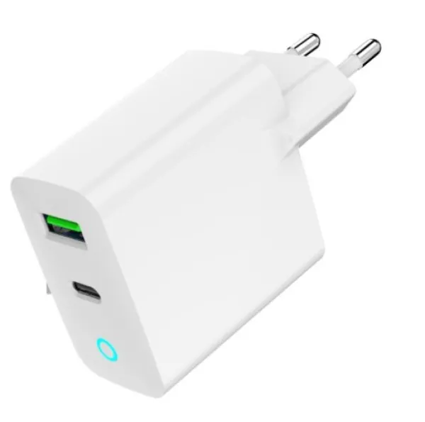 GEMBIRD TA-UC-PDQC20L-W-01 Gembird punjac 20W, 2-port (USB-A+USB-C) LED, white Slika 5