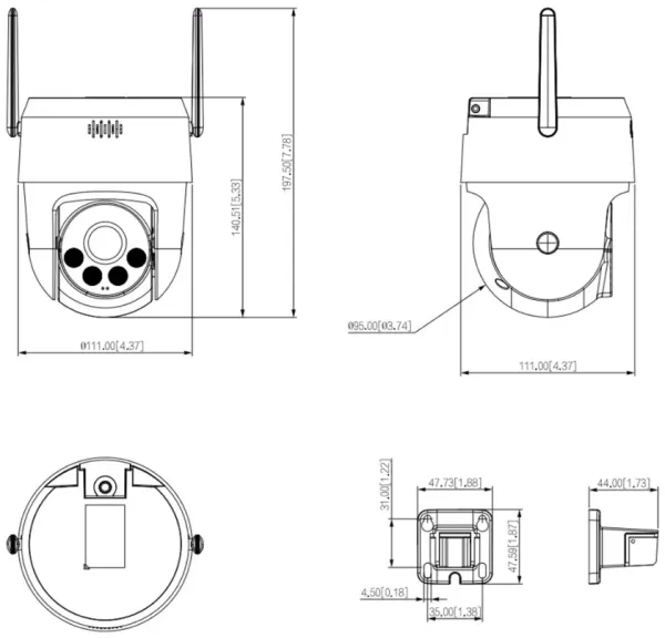 Dahua KAMERA SD2A500HB-GN-A-PV-0400-S2 5MP IP PT IC +SVETLO; LIGHT SERIJA; DOMET ILUMINATORA 30M Slika 3