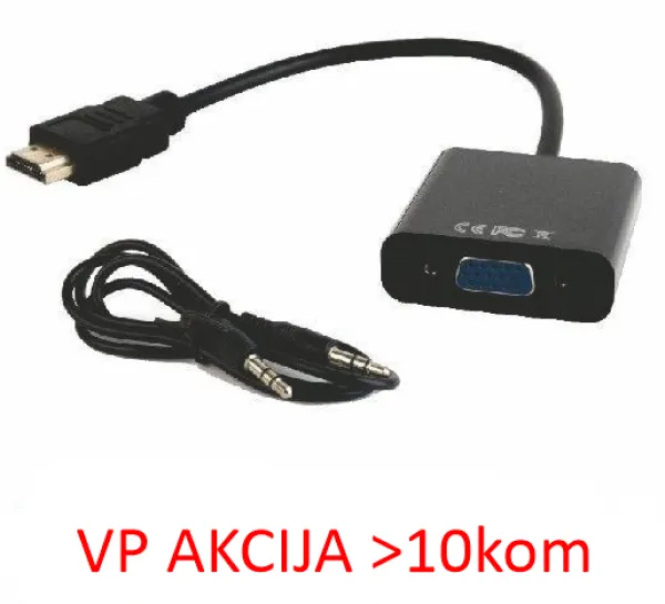GEMBIRD A-HDMI-VGA-06 ** Gembird HDMI to VGA + AUDIO adapter cable, single port (alt A-HDMI-VGA-03, 439) Slika 3