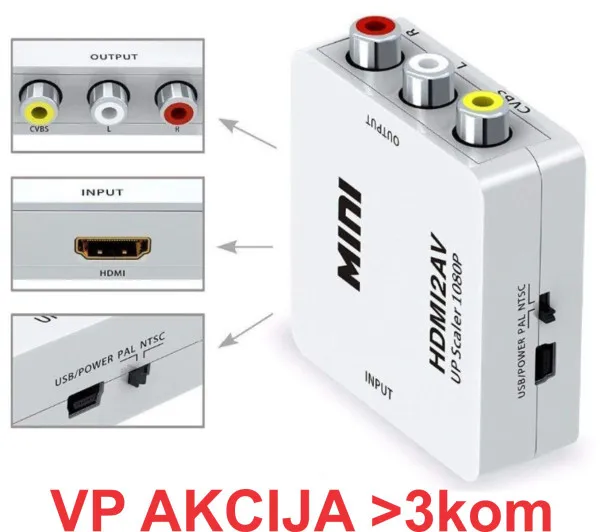 GEMBIRD A-HDMI-AV-Mini **  Gembird input  HDMI to AV (903) (360) Slika 1