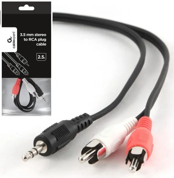 GEMBIRD CCA-458-2.5M Gembird 3.5 mm stereo to RCA plug kabl 2.5 m Slika 5