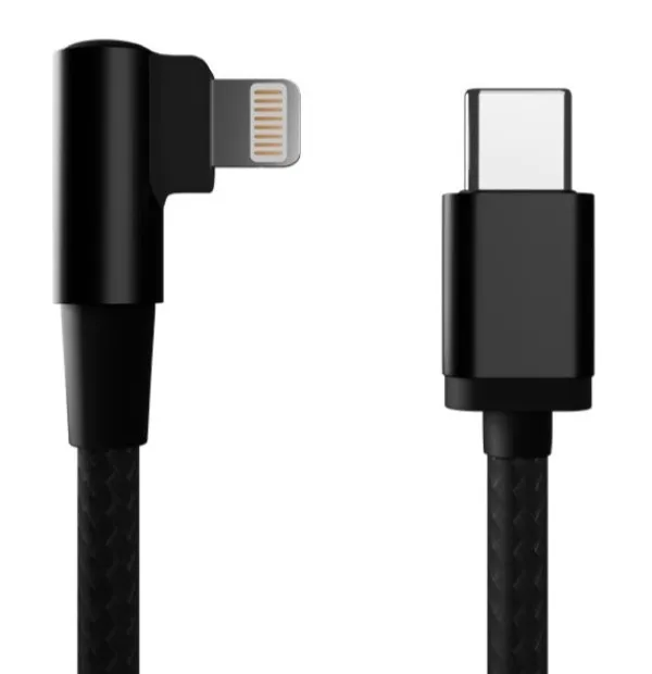 GEMBIRD CC-USB2-CMLML-0.2M Gembird Kabl USB-C na 8pin pod uglom 0,2m Black Slika 2