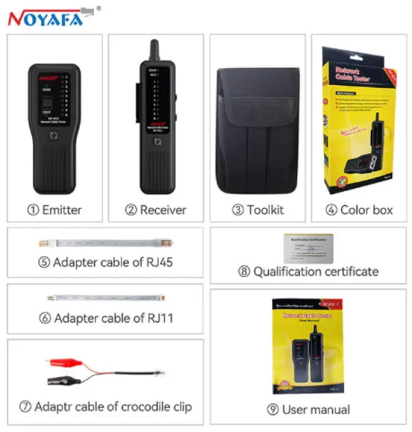 NOYAFA NF-812 Tester mrežnih kablova za RJ45 i RJ11 Slika 3