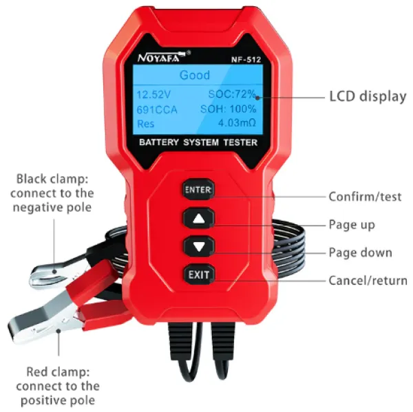 NOYAFA NF-512 Tester sistema baterija Slika 5