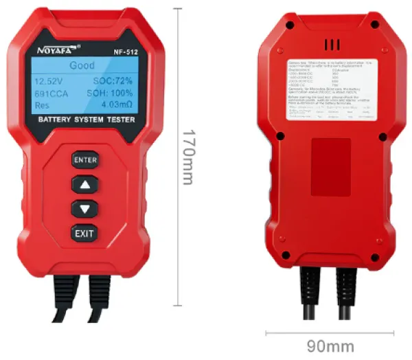 NOYAFA NF-512 Tester sistema baterija Slika 6