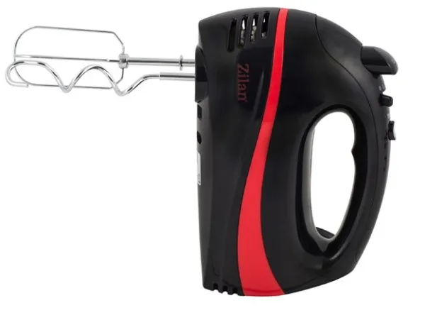ZILAN Zilan ZLN8402/BK Mikser ručni, boja crno/crvena, 5 brzina+turbo, 300 W Slika 3