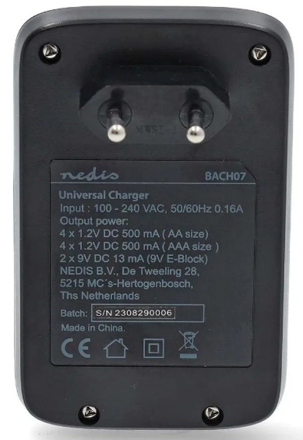 NEDIS BACH07 Nedis Punjac baterija AA/AAA/9V LED indikator Slika 2