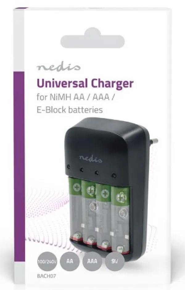 NEDIS BACH07 Nedis Punjac baterija AA/AAA/9V LED indikator Slika 4