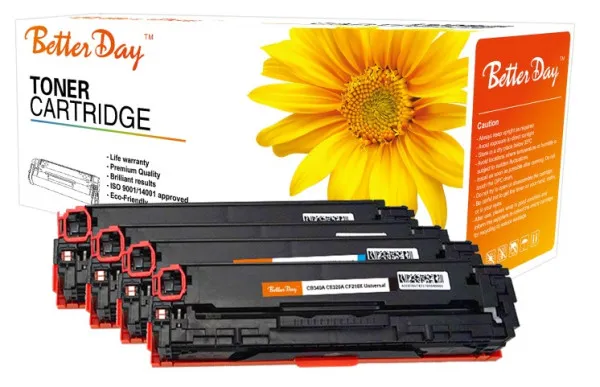 Toner BetterDay 541A/321A/211A CB541A,125A,CE321A,128A,CF211A,131A zam. kaseta za HP Cyan 1.6k Slika 4