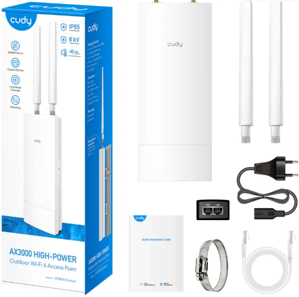 Cudy AP3000 Outdoor, AX3000 High-Power Wi-Fi 6 Access Point Slika 2
