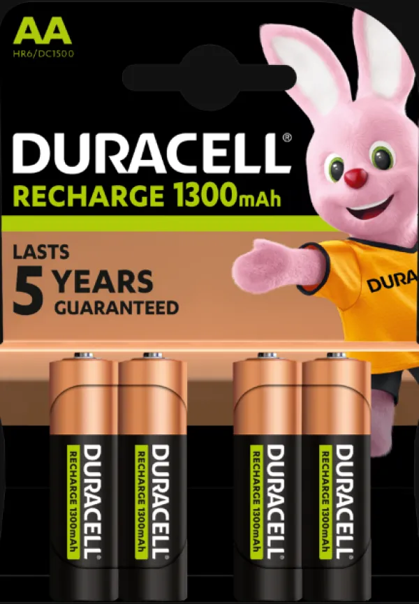 DURACELL Duracell 1300mAh AA R3 MN2400, PAK4 CK,punjive NiMH baterije (rechargeable Duralock StayCharged 3g) Slika 1