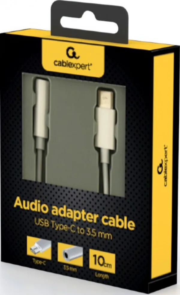 GEMBIRD A-CM-3.5F-01 Gembird USB type-C plug to stereo 3.5 mm audio adapter cable, white Slika 3