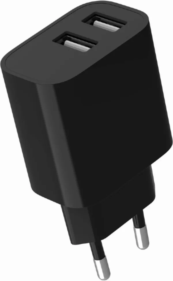 GEMBIRD TA-UC-2A12-01-BK Gembird 2-port univerzalni USB punjac, 2.4 A, black 12W Slika 1