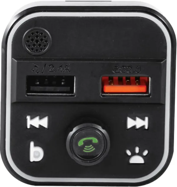 PROSTO BT FM transmiter BT74 i USB auto punjač, MP3 plejer, BASS boost, RGB Slika 3