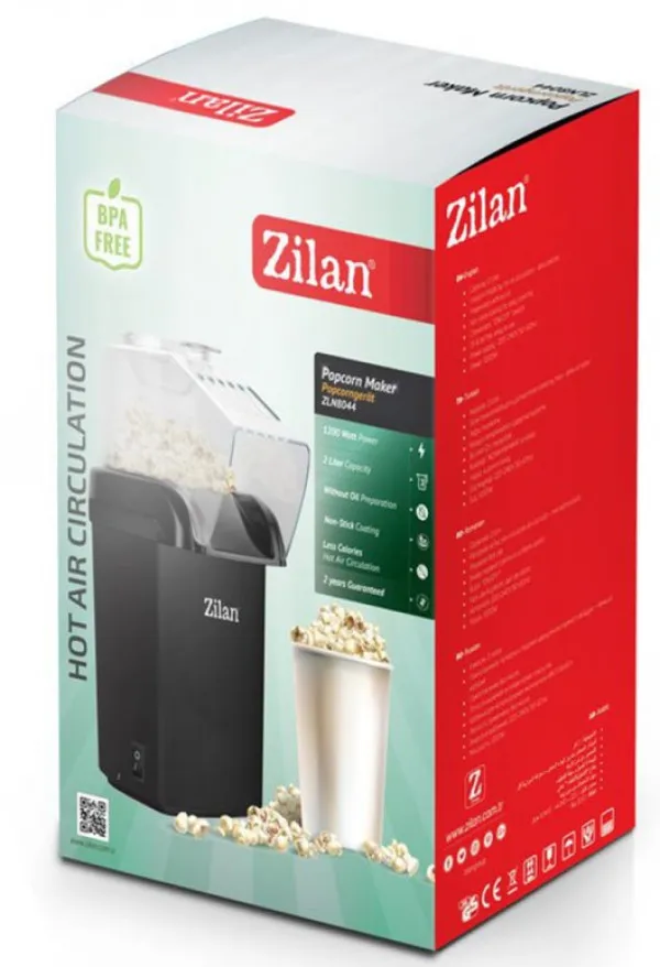 ZILAN Zilan ZLN8045 BK Aparat za kokice 1200W CRNI Slika 1