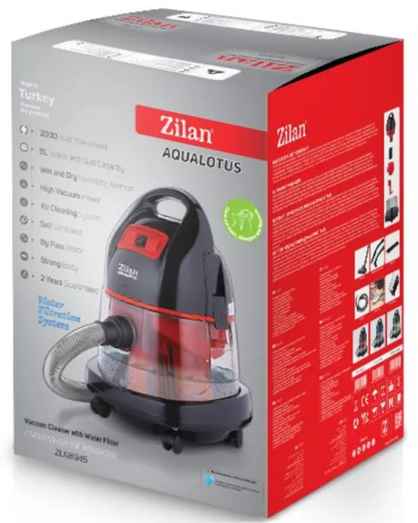 ZILAN Zilan ZLN8945 RD Usisivač 2u1 za suvo i mokro usisavanje 2000W, 8L, Crven Slika 7