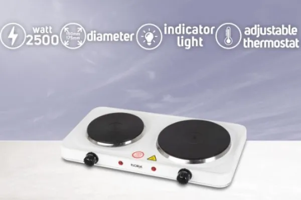 ZILAN Zilan ZLN2843 WH elektricni rešo, dve ploèe, 2500W, 150-175 mm Bela Slika 1