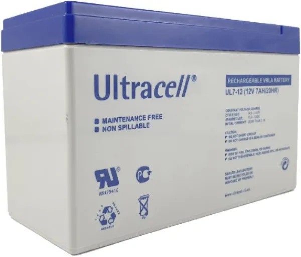 Ultracell UL7-12 Olovna VRLA baterija 12V 7Ah Slika 2