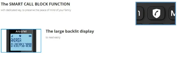 Fiksni * bezicni telefon ALCATEL F860, 100kontakta, SMART CALL BLOCK / SRPSKI (1399) Slika 3
