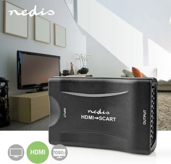 NEDIS VCON3461BK HDMI ulaz na SCART izlaz jednosmerni, 1080p, 1.2 Gbps, Black Slika 3