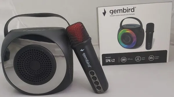 GEMBIRD SPK-L2 ** Gembird Bluetooth karaoke zvucnik RGB,10W,1800mAh, USB, microSD, AUX +mikrofon 500mAh(1360 Slika 7