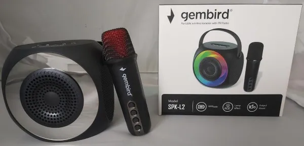 GEMBIRD SPK-L2 ** Gembird Bluetooth karaoke zvucnik RGB,10W,1800mAh, USB, microSD, AUX +mikrofon 500mAh(1360 Slika 5