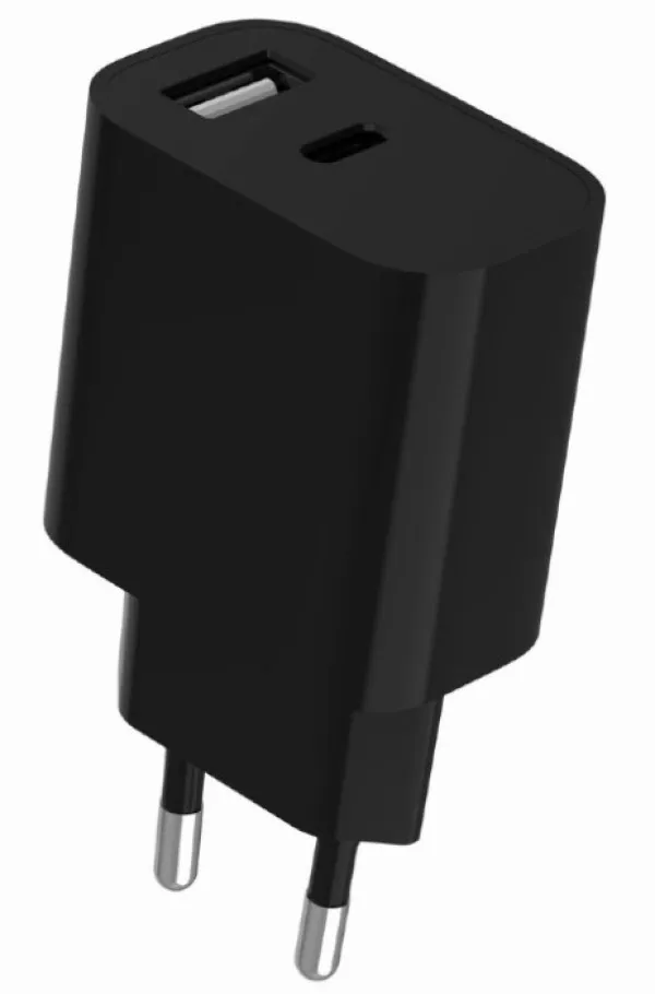 GEMBIRD TA-UC-2AC12-01-BK Gembird USB punjac, 2-port USB-A+ USB-C, 2.4 A, Black Slika 4