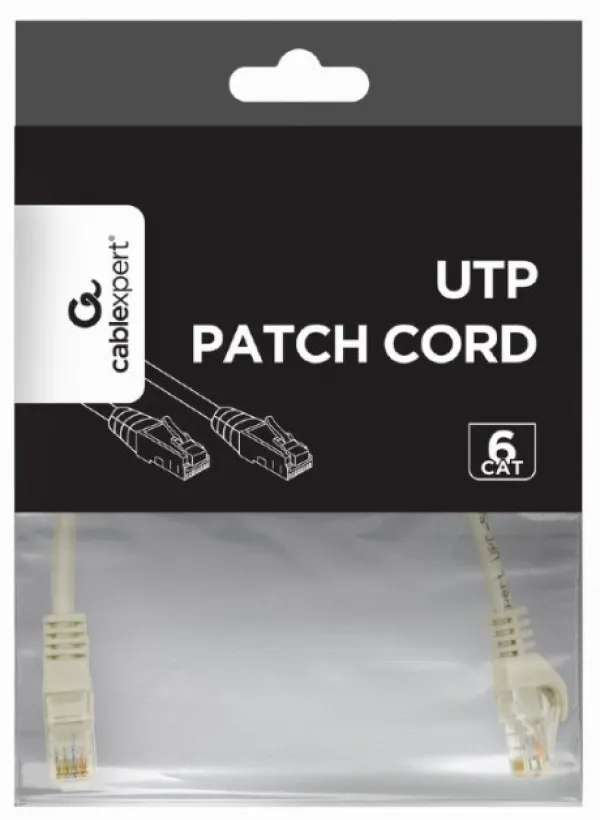 GEMBIRD PP6U-CU-0.25M Gembird Mrezni kabl, CAT6 BAKARNI UTP Patch cord 0.25m grey Slika 3