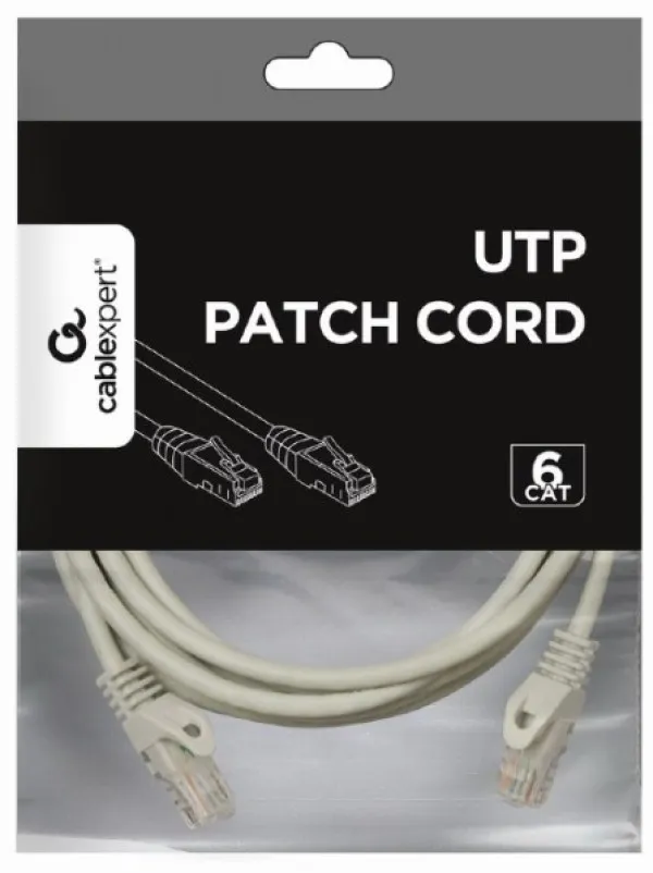 GEMBIRD PP6U-CU-3M Gembird Mrezni kabl, CAT6 BAKARNI UTP Patch cord 3m grey Slika 2