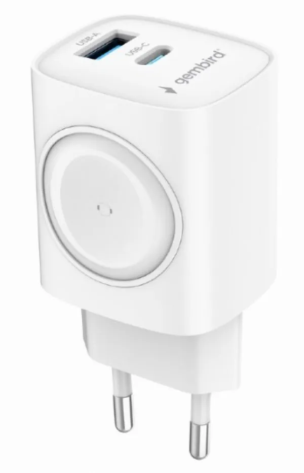 GEMBIRD TA-UC-PDQCW20-01-W Gembird 2u1 QC 3.0 20W punjac za telefon + Apple Watch, white Slika 4