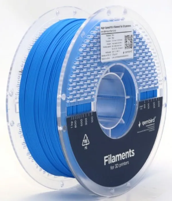 GEMBIRD 3DP-PLA1.75HY-01-B PLA filament velike brzine za 3D stampac 1.75mm, kotur 1KG BLUE Slika 3