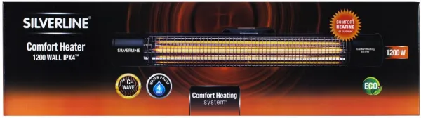 Silverline 26106 Zidna infracrvena grejalica sa halogenim grejačem, 1200W/600W C-Wave Slika 2