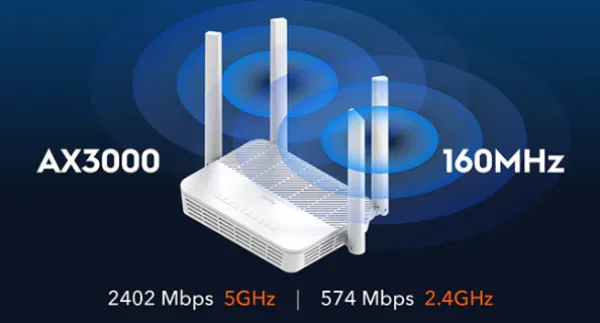 Cudy WR3000H AX3000 2.5G Mesh Wi-Fi 6 Router, 2.4/5Ghz, pokriva 130m2 Slika 4