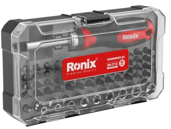 RONIX Alat Univerzalni SET odvijaca sa nastavcima 64-DELNI RH-2716 PLC Slika 2