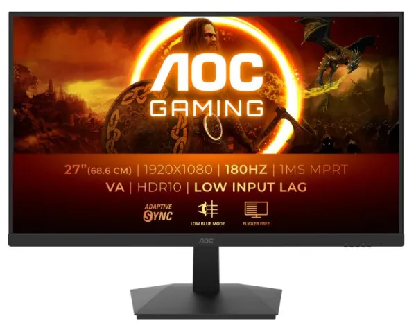 Monitor 27inc AOC 27G15N2 /VA/1920x1080/180Hz/1ms MPRT/HDMIx2,DP/VESA/crna Slika 8