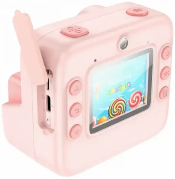 hoco. Deèija kamera sa štampaèem, 2 inèa IPS LCD, 720p, microSD - DV200 Pink Slika 2