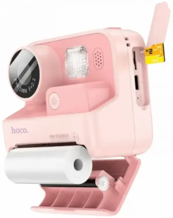 hoco. Deèija kamera sa štampaèem, 2 inèa IPS LCD, 720p, microSD - DV200 Pink Slika 1